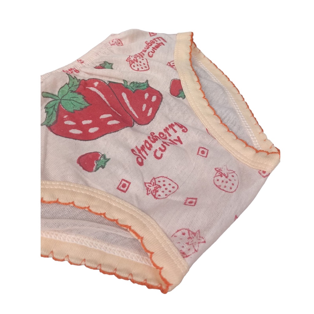 12 PCS Celana Dalam Anak Perempuan Strawberry / Grosir CD anak Wanita Murah