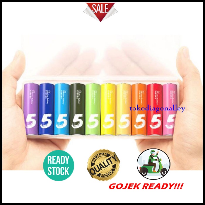 Batu Baterai Alkaline AAA AA Warna Warni Non Rechargeable Battery 10 PCS