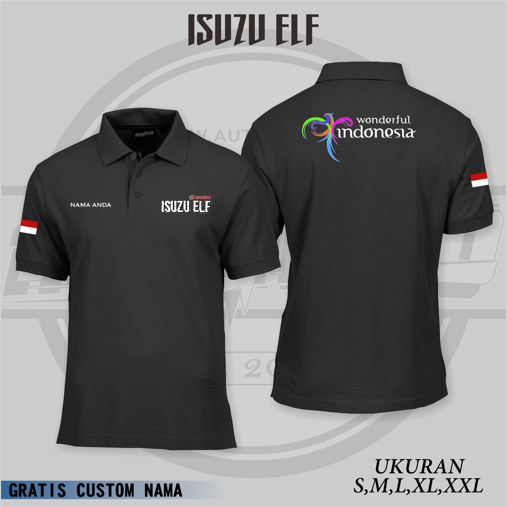 kaos polo isuzu elf katun premium quality
