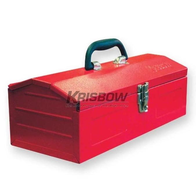 STEEL TOOL BOX 42X17.5X14 CM KRISBOW KW0100810 TOOLBOX BESI RED MERAH sumberh11 Diminati Banget