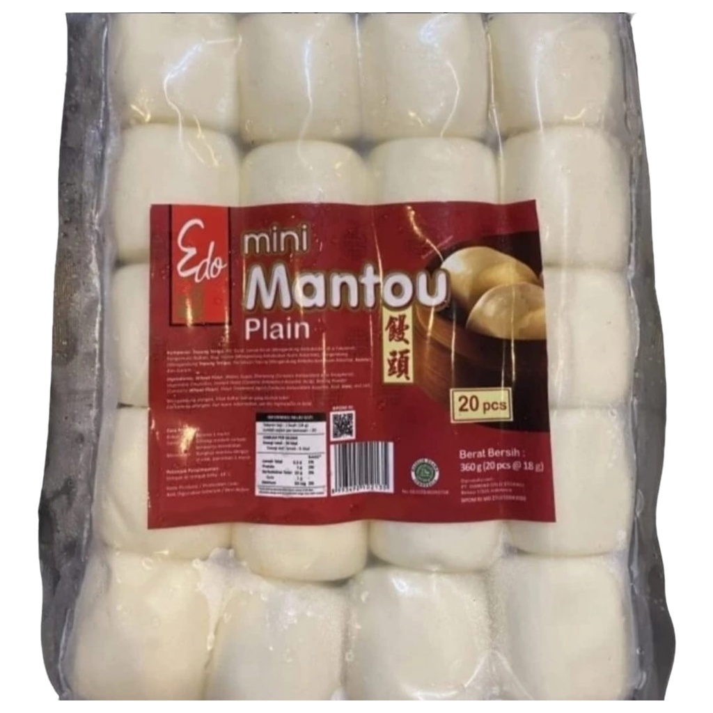 

Edo mini mantou plain 360 gr / mantau edo mini plain isi 20 pcs