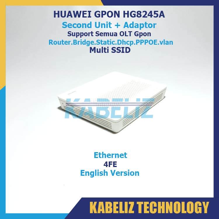 ONU GPON HUAWEI HG8245A MODEM ONT ROUTER ACCESS POINT RT RW NET ONU MURAH SUPPORT ALL OLT GPON