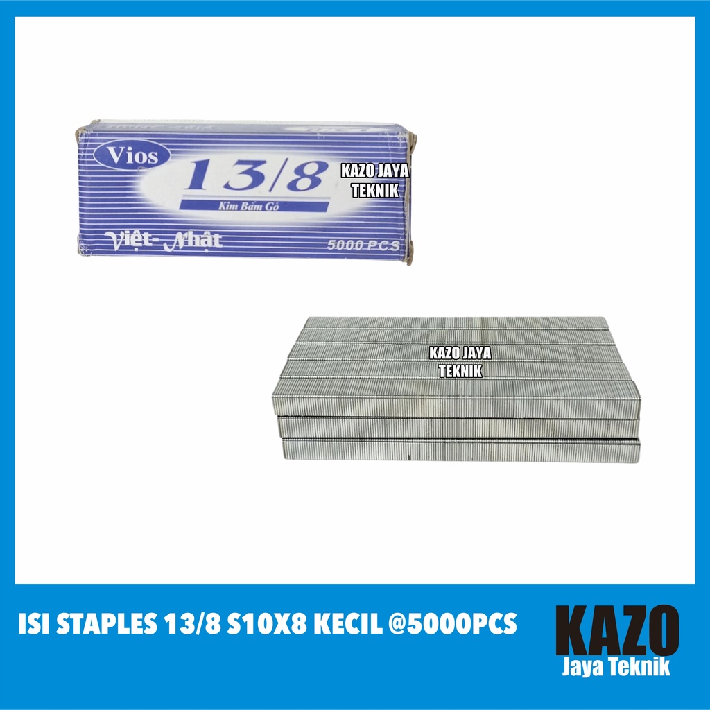 

Isi Staples 13/8 S10X8 Kecil 5000pcs / Isi Refil Staples Tembak