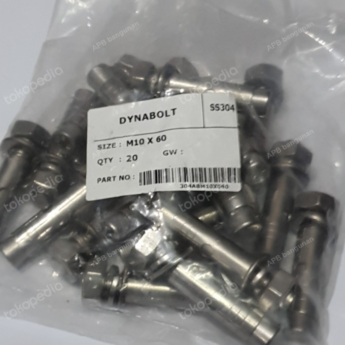 ~~~~~] Dynabolt / dinabolt M10 x 60mm SS304