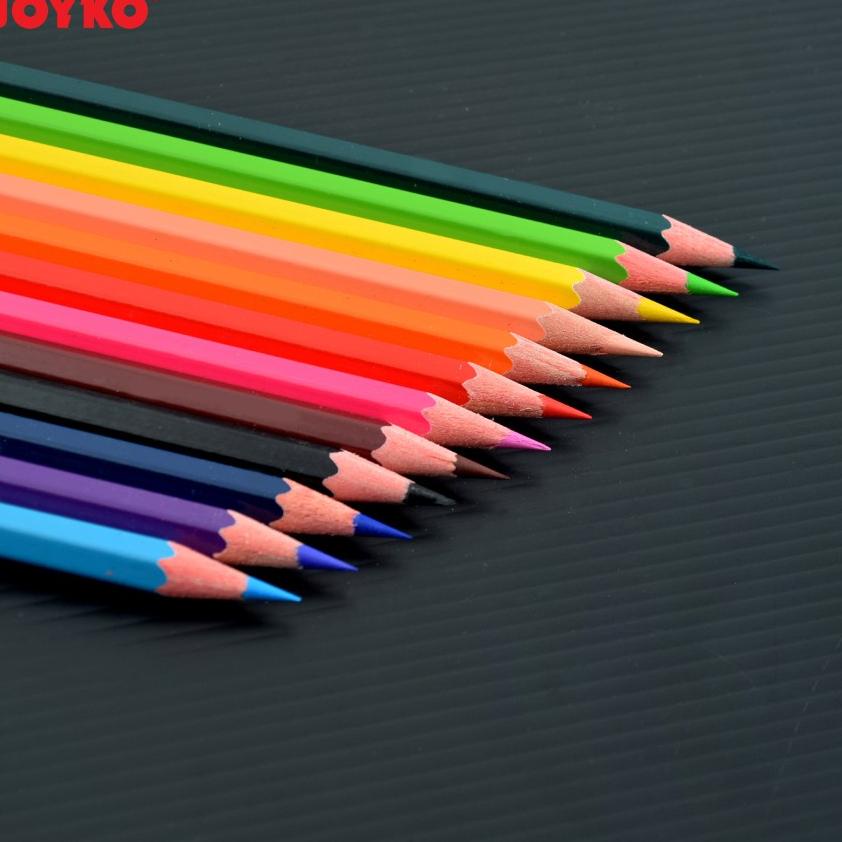 Pensil Warna Color Pencil JOYKO CP-12PB (Panjang)