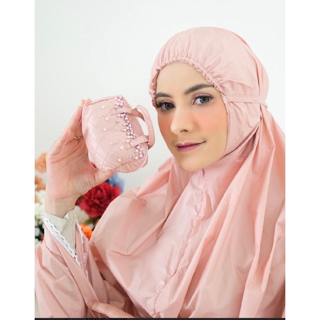 mukena travelling mini+sajadah/ mukena kepal/ mukena parasit premium mini/ mukena 3in1 mini/ mukena 