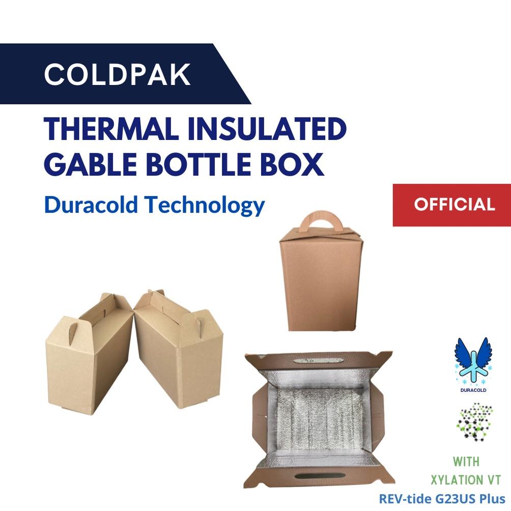 Barang Ori [Bonus Emas] COLDPAK Thermal Insulated Gable Box Botol Kale Packaging Minuman Tahan Dingi