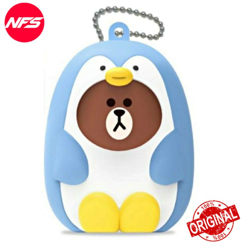 NIVEA Line Friends Brown Jungle Edition Lip Balm Holder/Key Chain/Gantungan Tas/Kunci Original