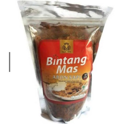 

Abon Sapi Bintang Mas (Pedas Manis )Khas Lombok Ukuran Besar 200g