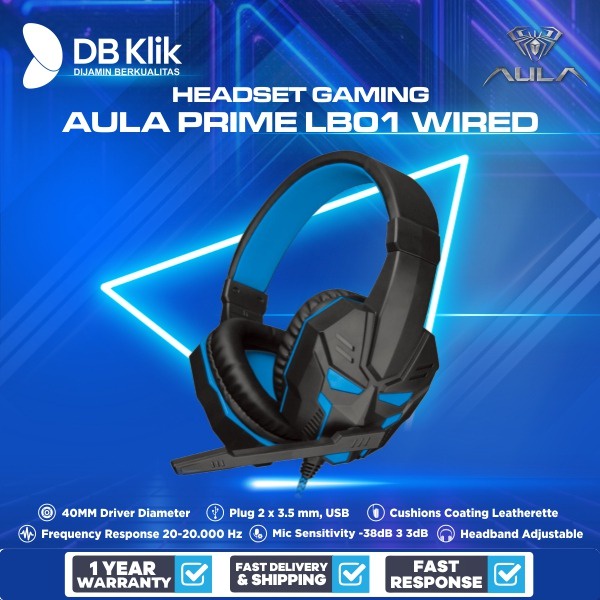 Headset Gaming AULA Prime LB01 Wired - AULA LB 01 Gaming Headphone