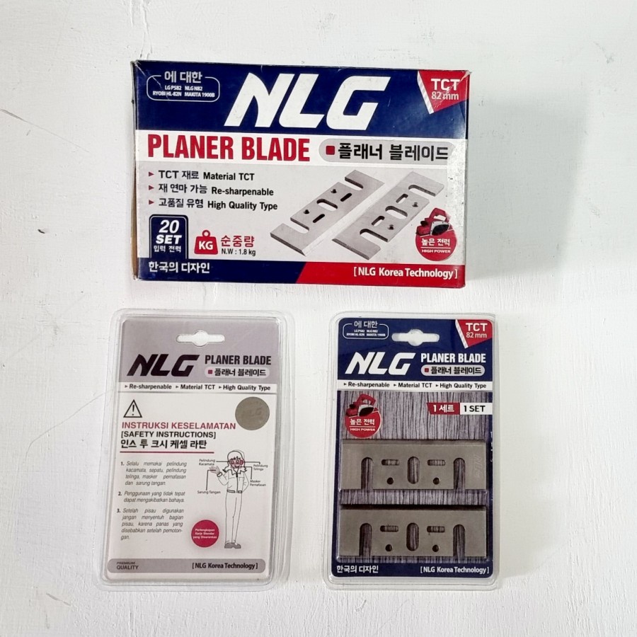NLG Mata Mesin Planner Ketam Sugu Pasah Kayu / Mata Pisau Serut TCT Blade 82mm 1Set 2Pcs
