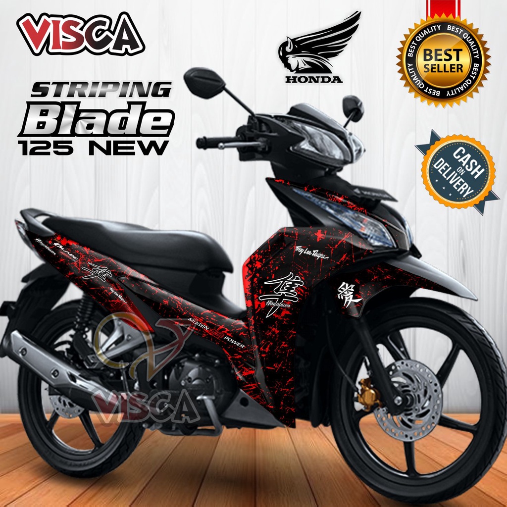 Striping Blade 125 New - Stiker Sticker Striping Variasi Lis Honda Blade 125 New Repsol - Striping H
