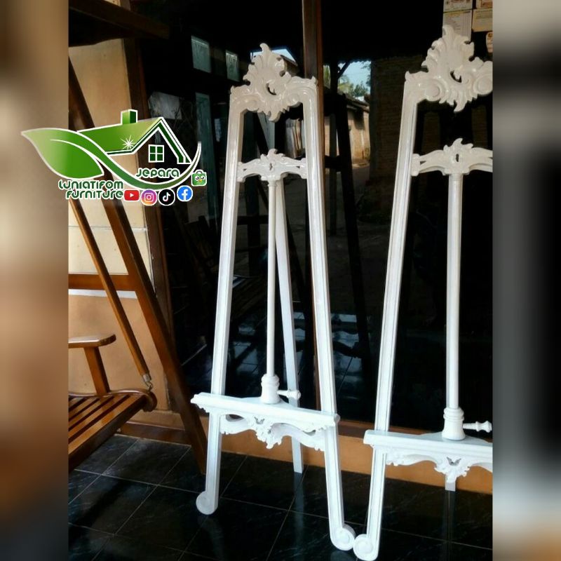 Stand Foto Wedding//Stand Frame Kayu Mahoni