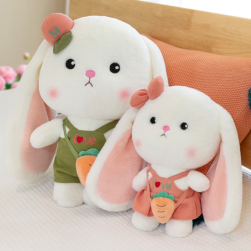 Cute Carrot Bunny Plush Toy Rabbit Boneka Boneka Bantal Cushion Anak Kids Hadiah