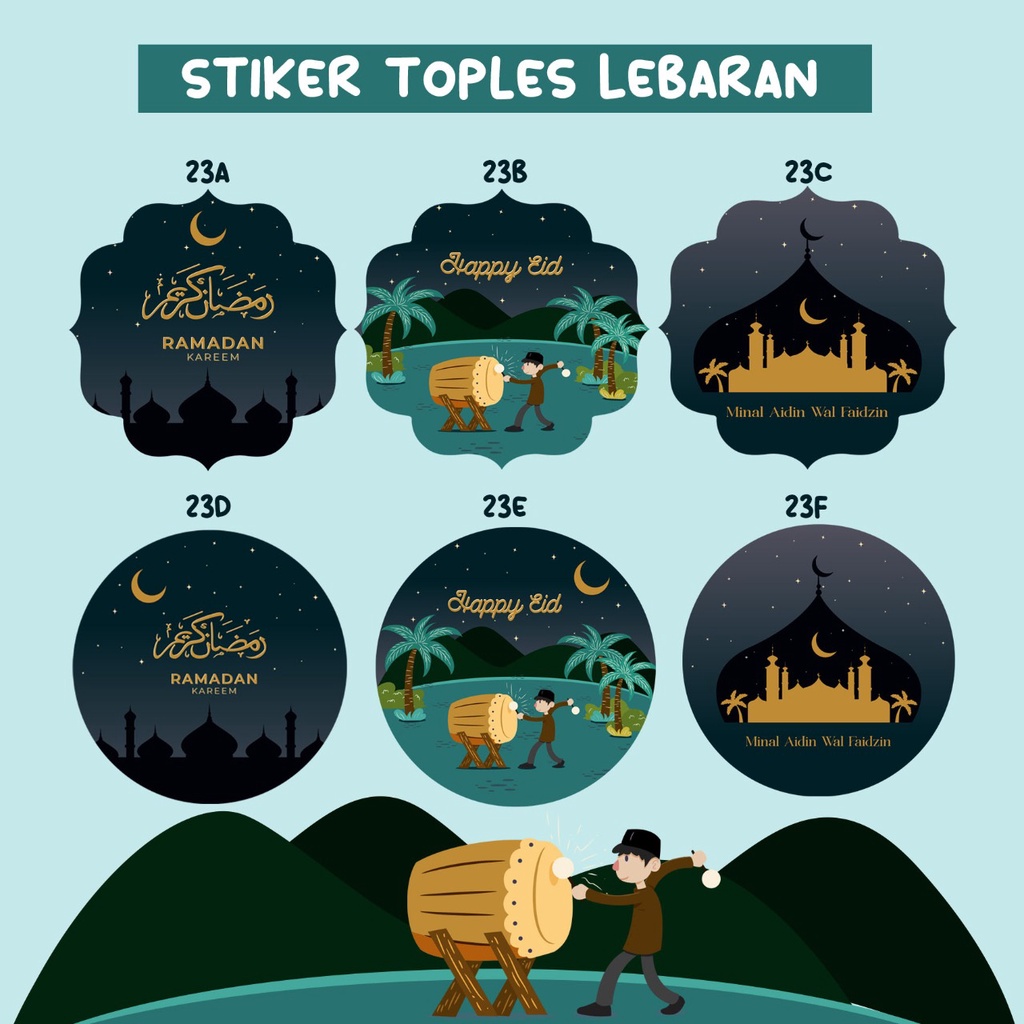 

STIKER LEBARAN IDUL FITRI TOPLES 7x7cm