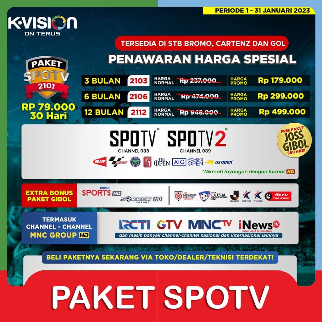 Promo K-Vision Paket SPOTV