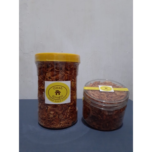 

Bawang Brambang Berambang Goreng Murni Renyah 300 gr toples