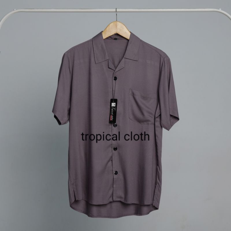 KEMEJA  POLOS HAWAIAN PENDEK PRIA kemeja unisex casual product