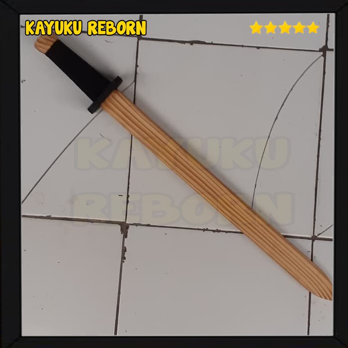 mainan pedang kayu jati belanda ( wooden viking sword large size ) New pro