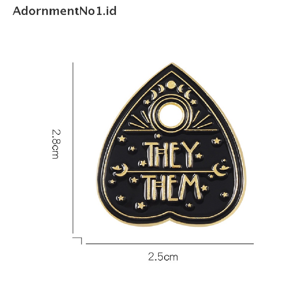 [AdornmentNo1] Pronouns Enamel Pin SHE HER HE HIM THEY Brooch Lapel Badges Hadiah Perhiasan Punk [ID]