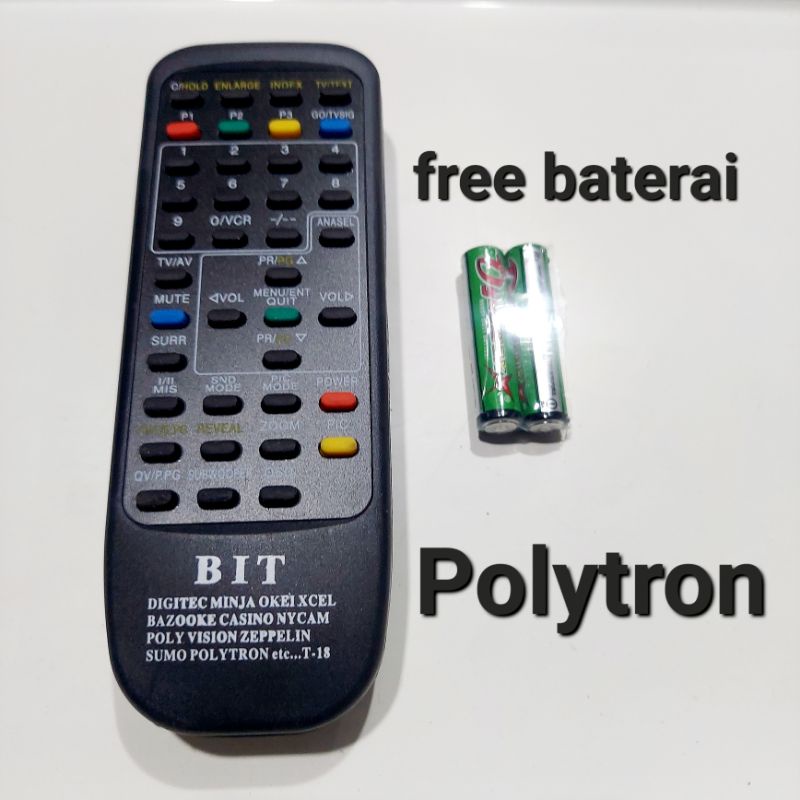 Remote tv tabung polytron free baterai/remot tv tabung polytron