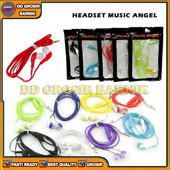 [DGB] HEADSET EARPHONES HANDSFREE HANDFREE MUSIC ANGEL STEREO SUPER BASS BERKUALITAS