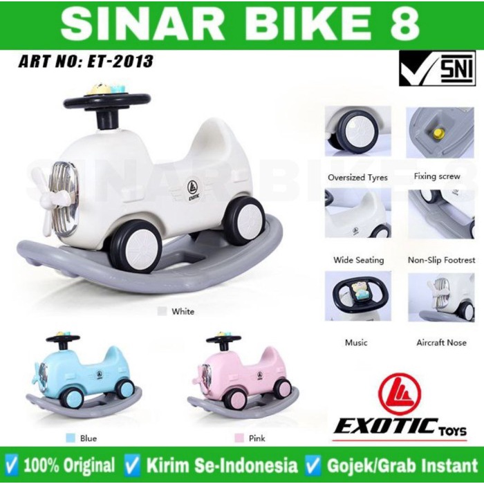 Mobil mobilan RIDE ON EXOTIC ET 2013 (2 IN 1) dan EXOTIC 2019 ( 3 IN 1 )