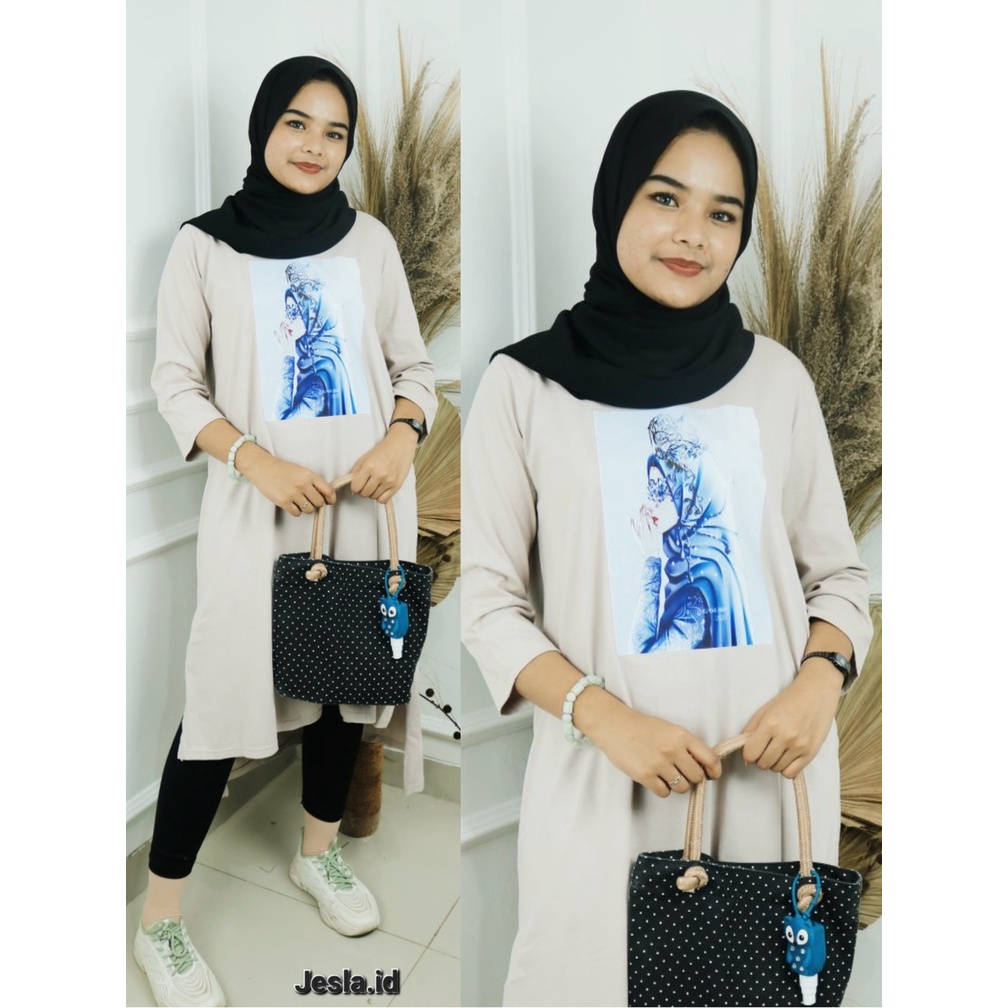 RATU HIJAB MIDI DRES REALPICT UKURAN S M L XL XXL BAHAN KAOS KATUN COMBED 24S APLIKASI SABLON MOTIF POLOS MIDI DRESS MUSLIM KOREAN STYLE LONG TUNIK WANITA TERBARU 2023 KEKINIAN PAKAIAN MUSLIM WANITA BAJU KAOS WANITA LENGAN PANJANG