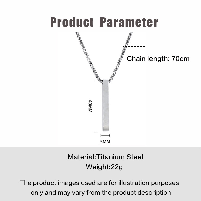 Kalung Panjang Hip Hop Titanium Steel Unisex