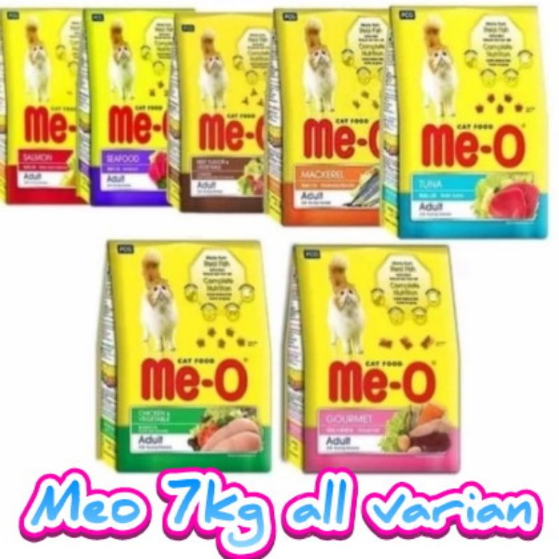 Me-O Adult Cat Beef/Tuna/Gourmet/Seafood/Chicken/Salmon 7 kg/ meo 7kg