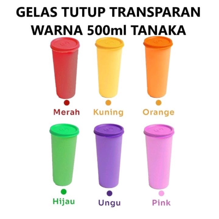 Gelas Minum Plus Tutup 500ml