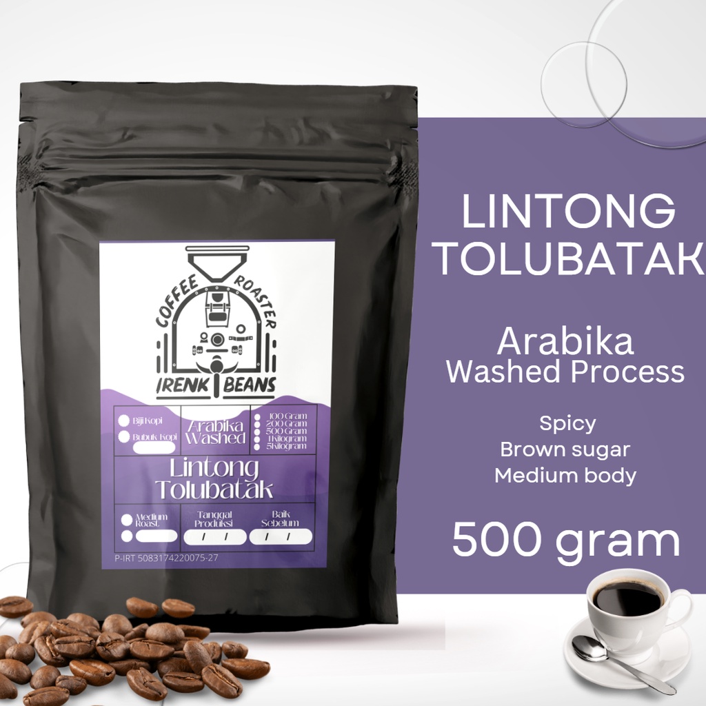 

Kopi Arabika Lintong Tolubatak 500g Biji Bubuk