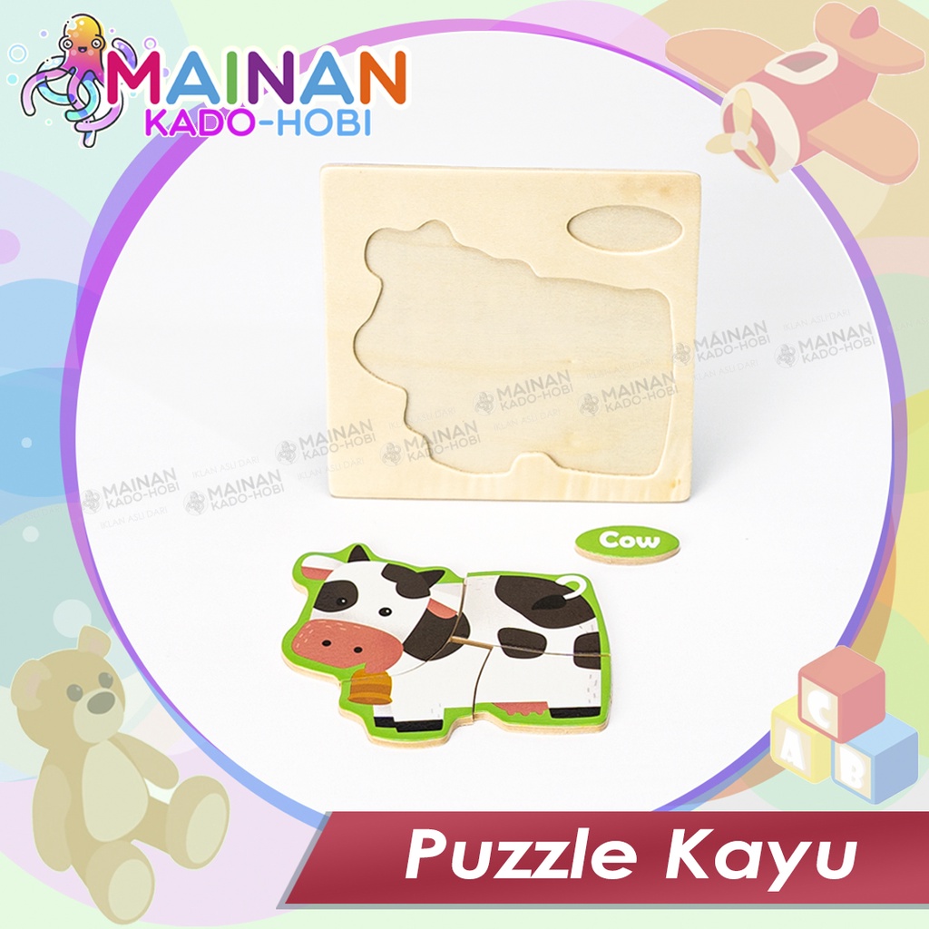 MAINAN TOP PUZZLE KAYU ANAK BALITA EDUKASI KARAKTER UNIK