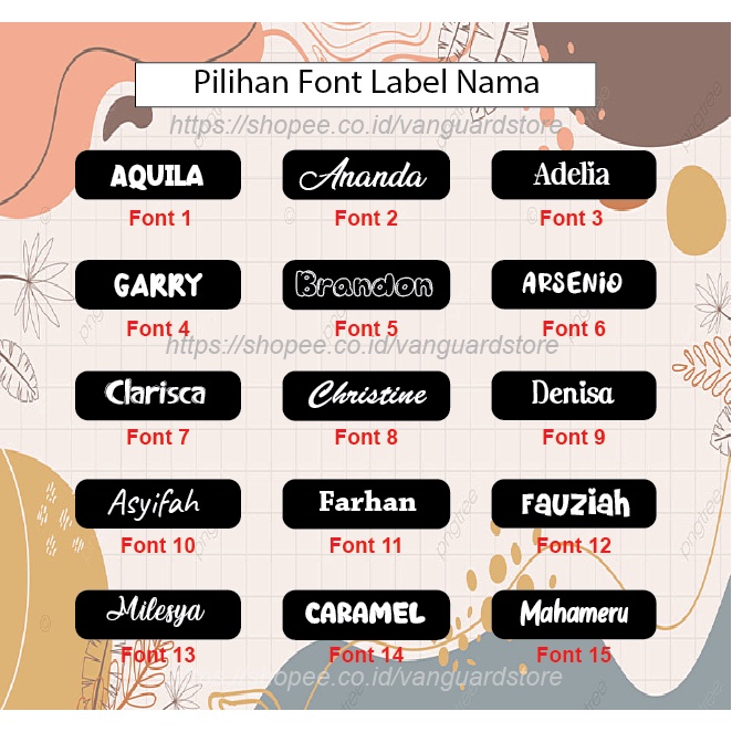 CUSTOM LABEL NAMA SERAGAM ANAK SEKOLAH STIKER KAOS SABLON SETRIKA PESANTREN NAME TAG LAUNDRY