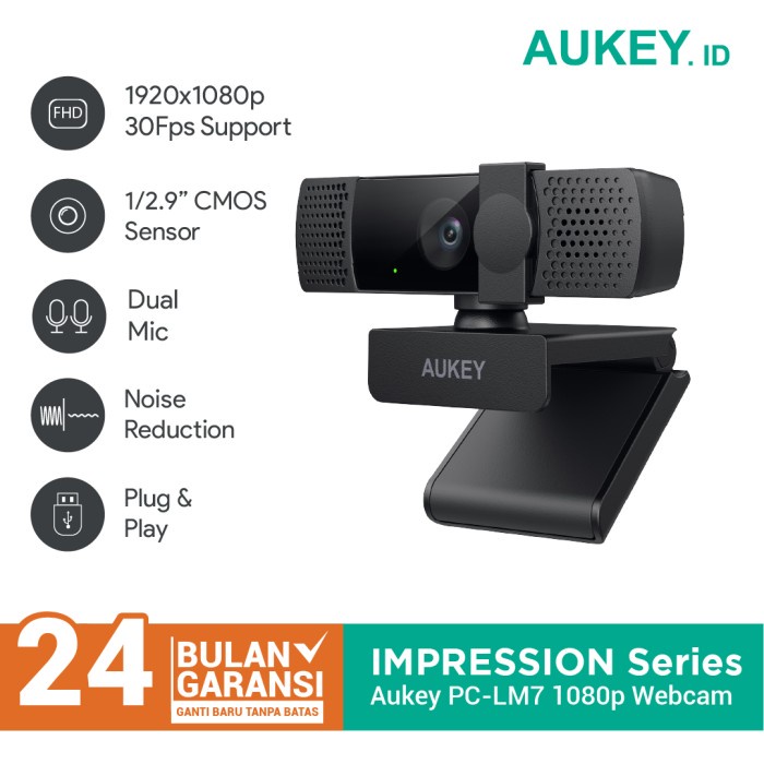 Earpon Aukey Webcam Pc-Lm7 Overview Full Hd Video 1080P - 500906