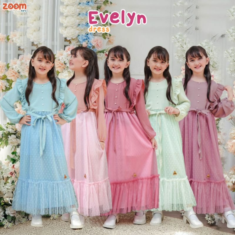 DRESS GAMIS ANAK TUTU EVELYN ZOOMKIDS LABELLA