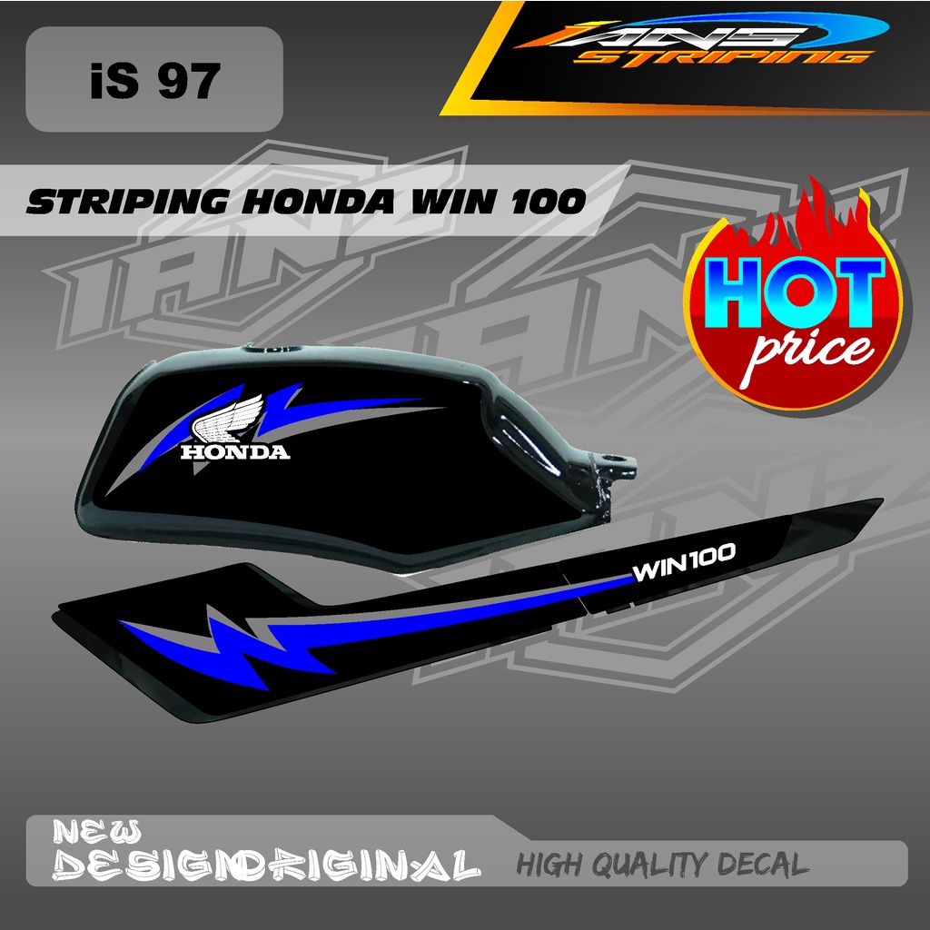 STRIPING WIN RETRO / LIST BODY WIN100 / STIKER DECAL WIN BAHAN HOLOGRAM / NON HOLOGRAM IS97