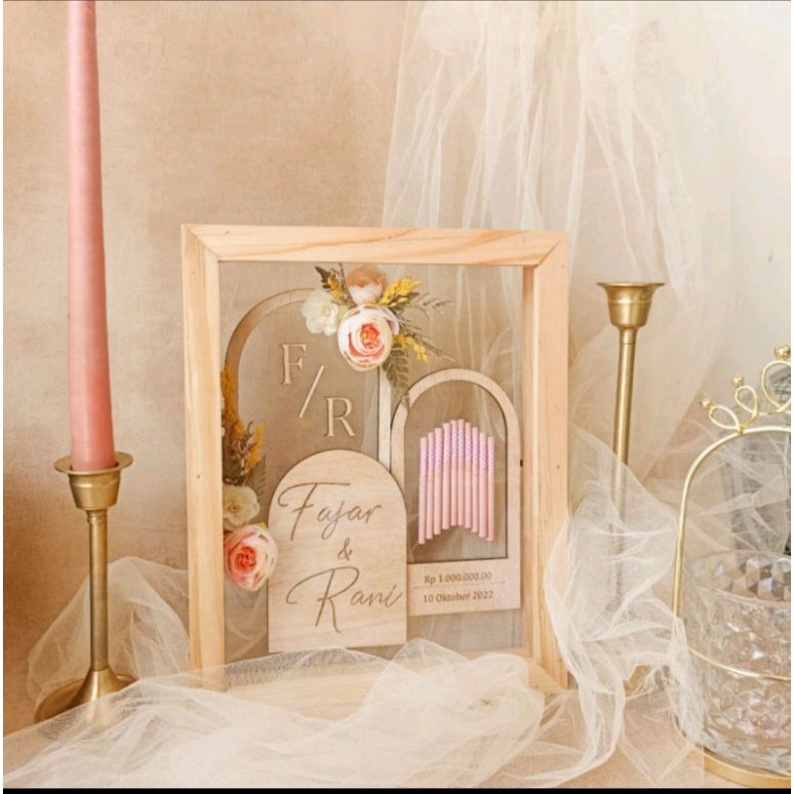 Mahar Dome Minimalis Laser Cut Mahar Pernikahan Mahar Akrilik Mahar Rustic Mahar Transparan Mahar