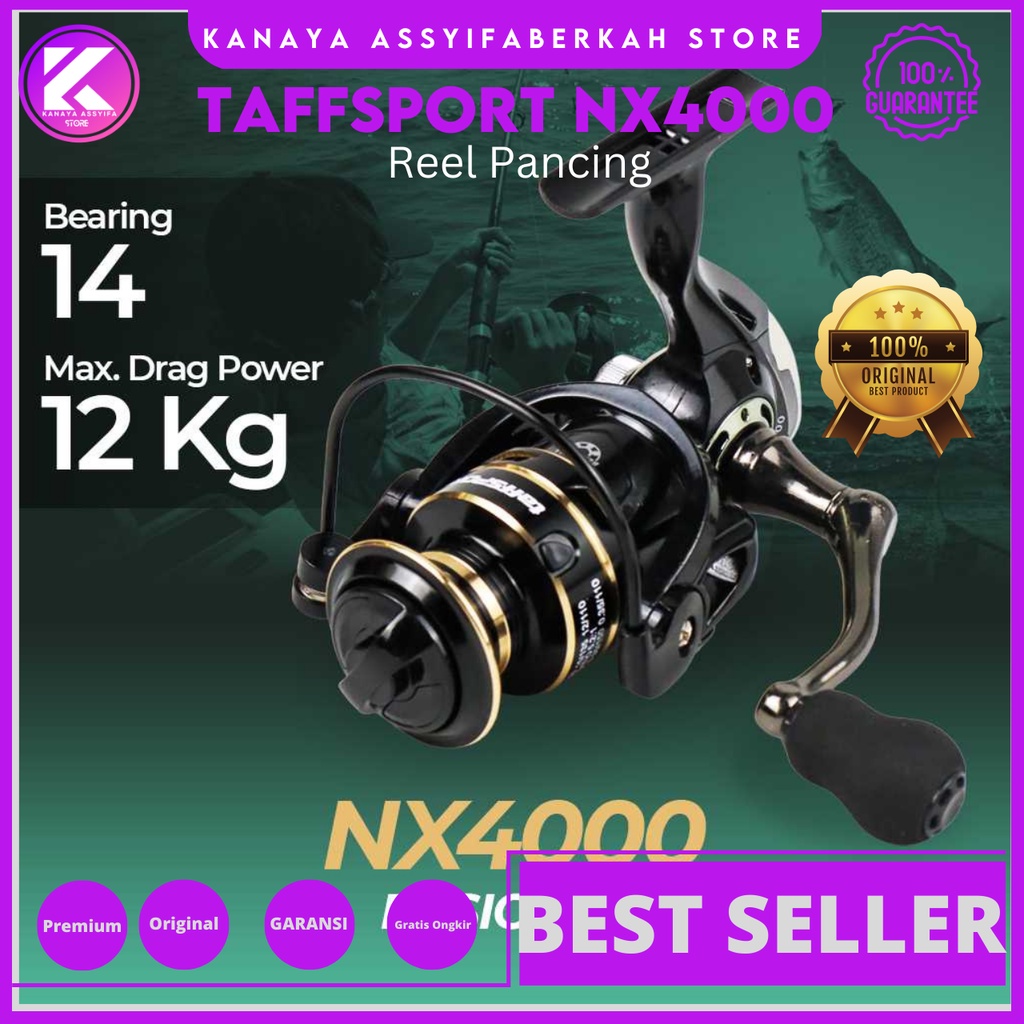TaffSPORT Gold Sharking Metal Reel Pancing Spinning 5.2:1 - NX4000