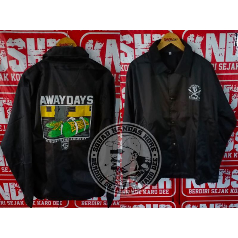 jaket // coach // persebaya // hitam // parasit // free cap cap an