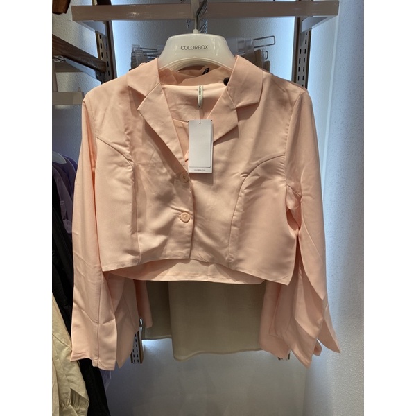 COLORBOX Blazer Crop wanita (S-XL)