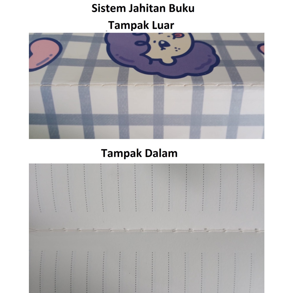 4pcs Buku Tulis A5 60 Halaman 30 Lembar Kuliah Sekolah OSM-ST0224