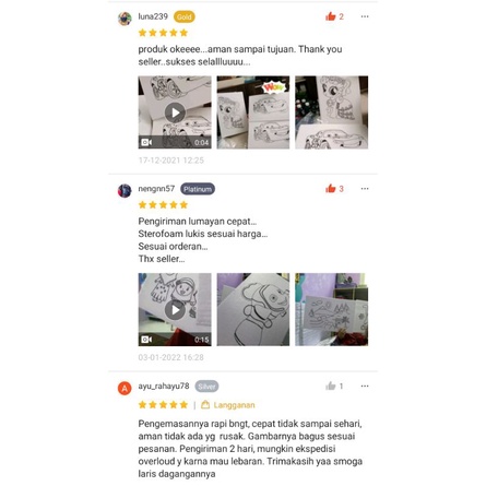 

RB Styrofoam lukis ukura 33x50x1cm isi 50 gambar