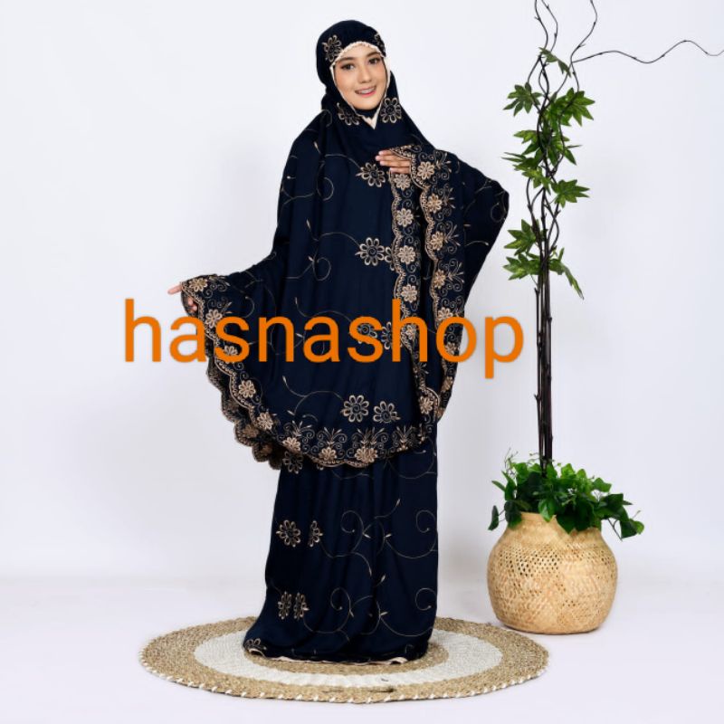 COD Mukena Dewasa Gracella Bordir Bunga Teratai Termurah By hasnashop