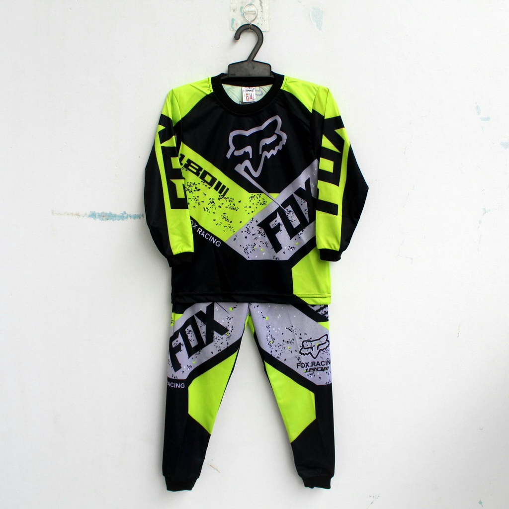 setelan jersy motor cross /baju balap cross/baju trail anak anak size 4-14