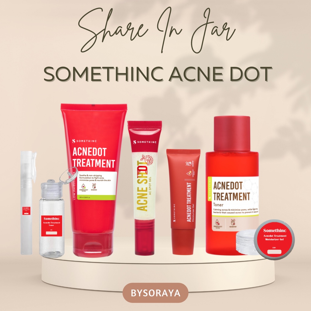 [SHARE IN JAR] SOMETHINC ACNEDOT Low PH Cleanser Gel Moisturizer Toner Acne Shot AC Spot Gel