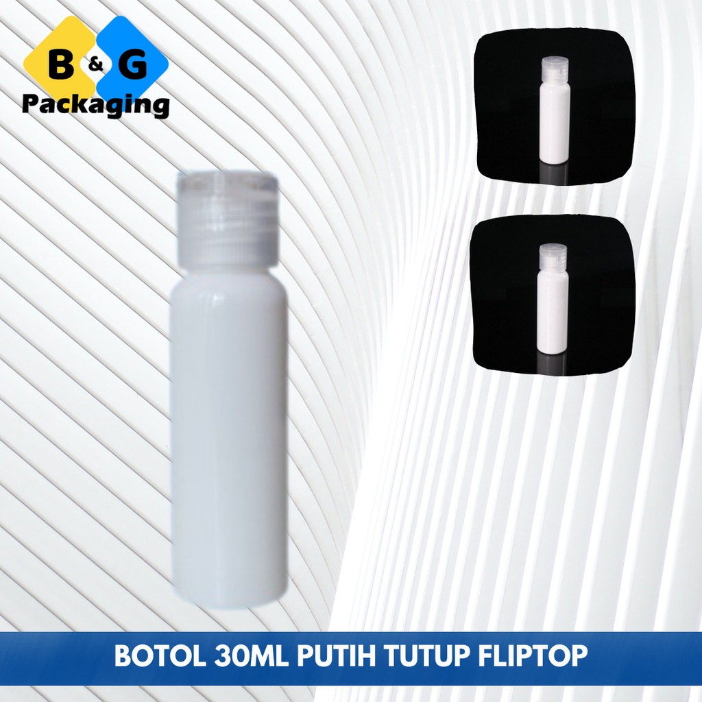BOTOL 30ML PUTIH FLIPTOP / BOTOL PLASTIK 30ML FLIPTOP WADAH ISI ULANG