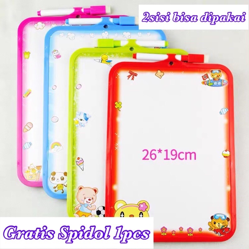 

Papan Tulis Mini + Spidol Warna Hitam Bisa Dihapus