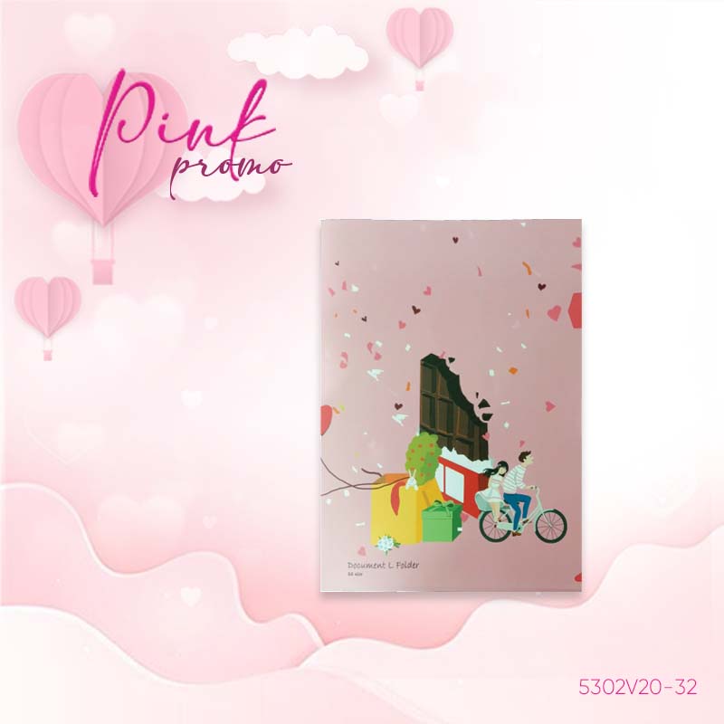 

Bambi Map L Folder Valentine A4 5302V20 Pastel Red