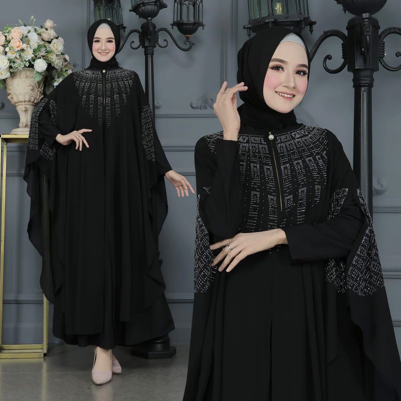 GAMIS ABAYA TURKEY KAFTAN PAYET MEWAH LOVE MUTIARA